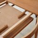 Round extending table, light oak, East Germany, 1960s