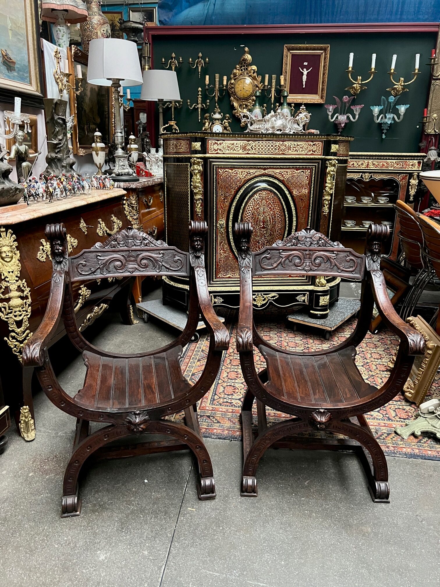 Pair of Dagobert chairs.