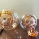 Pair of round Art Deco carafes