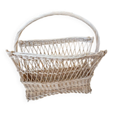 Antique wicker magazine rack