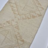 White Oushak Floral Runner Rug sku 2125