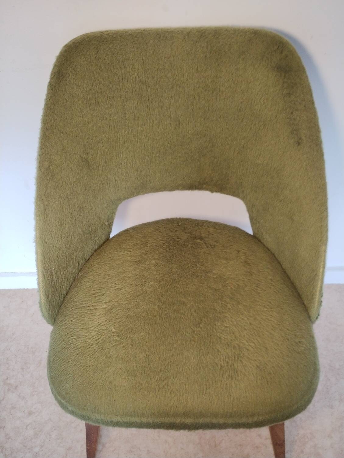 Furry barrel chair
