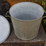 Bassine zinc couvercle jardin