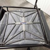Airborne double bench seat restored foam and new fabrics + 2 matching cushions