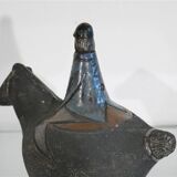 Horse and rider in ceramic by Lars Bergsten