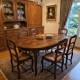 Extendable table in Louis XV style in oak (2 extensions)