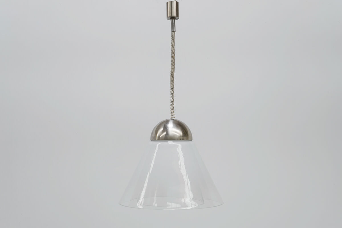 Italian double-blind glass suspension from the 1970s