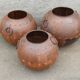 Lot de 3 pots en métal