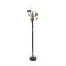 Lamppost Maison Arlus has three heads, opaline and brass, France 1950