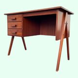 Vintage 1950s 3-drawer desk