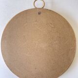 vintage round rattan mirror