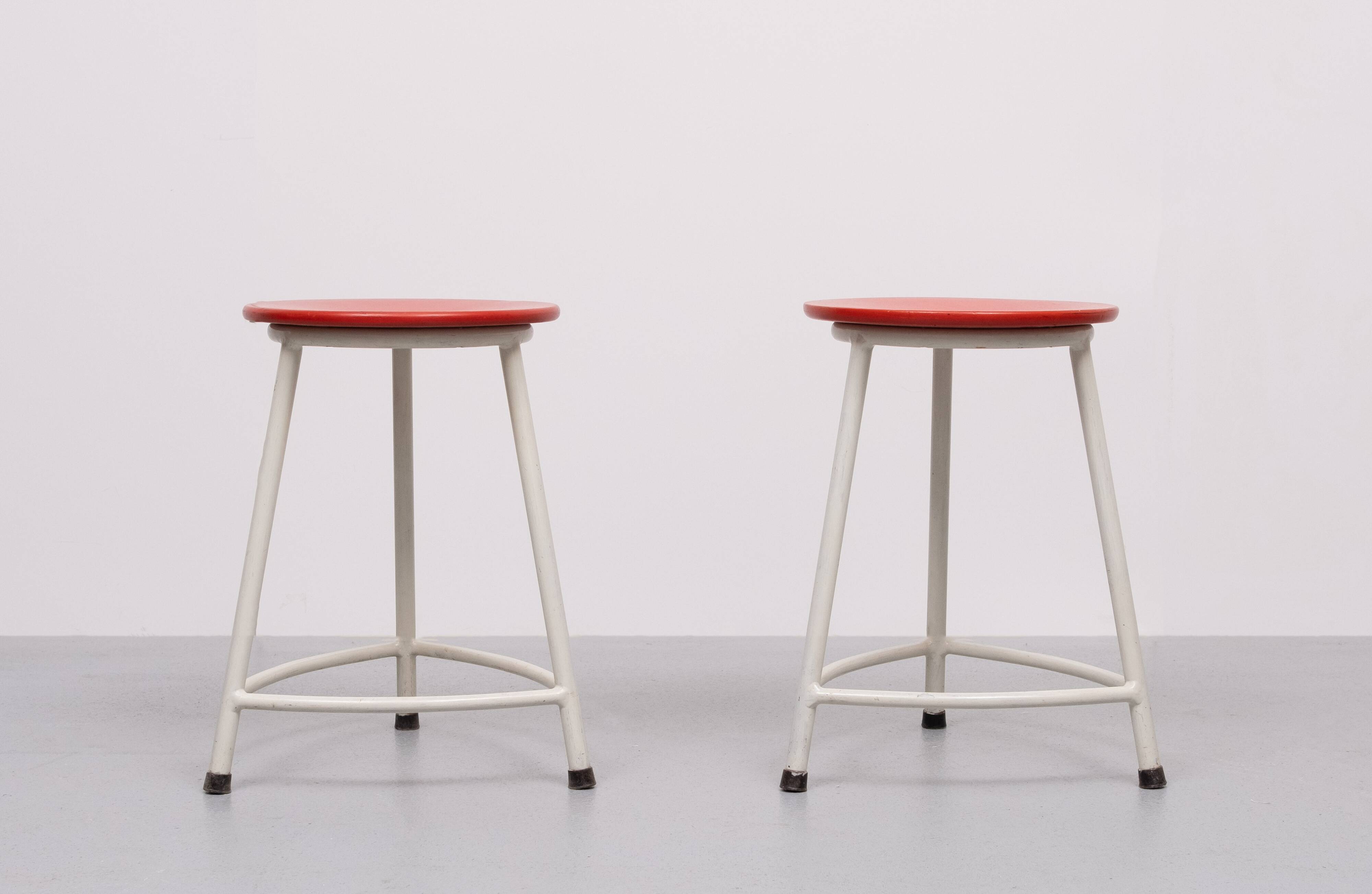pair Ahrend de Cirkel Stools Design Friso Kramer 1950s Holland