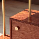 Illuminated Room Divider - Rosewood & Brass