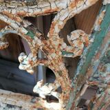 2 feet cast iron bench old 1930