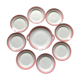 Dessert service plates and dish in Luneville porcelain