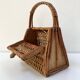 Vintage woven wicker rattan basket