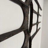 XXL wall sculpture in cast aluminium, 1970s Brutalist design.