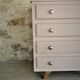 Commode vintage pieds compas tissu thevenon