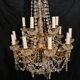 Mid-19th century gilded bronze and crystal chandelier