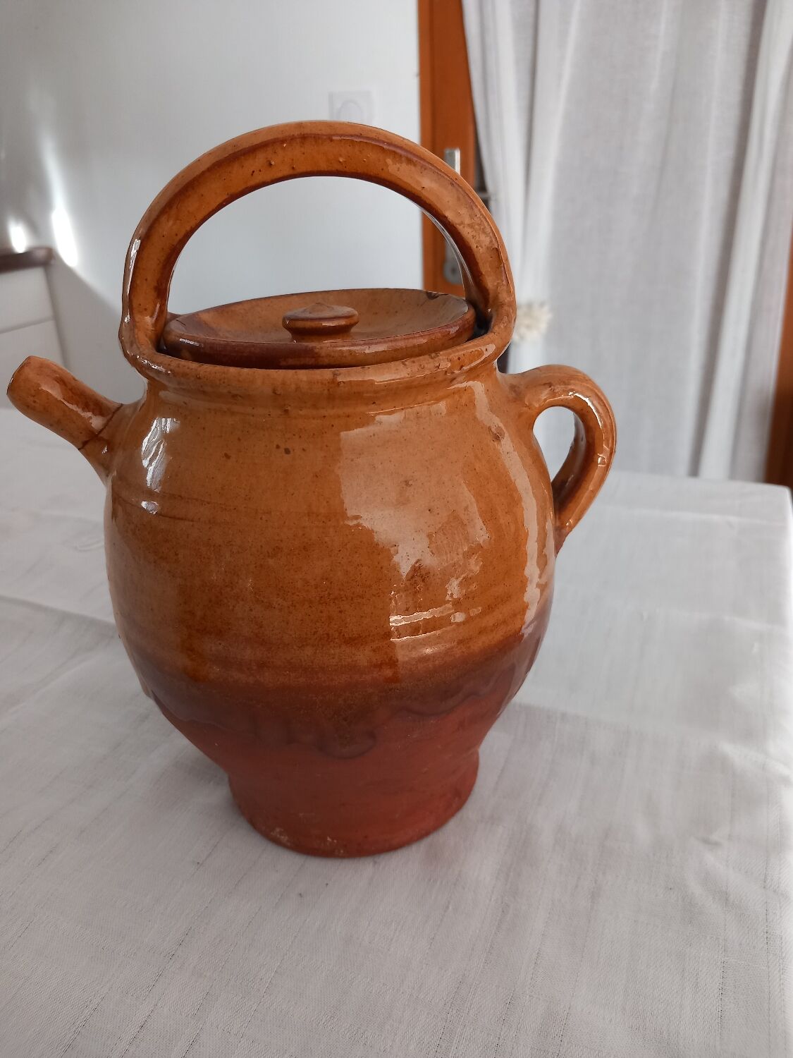 Gargoulette terracotta varnished.