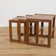 Tables Gigognes Mid-Century en Teck, Royaume-Uni, 1960s, Set de 3