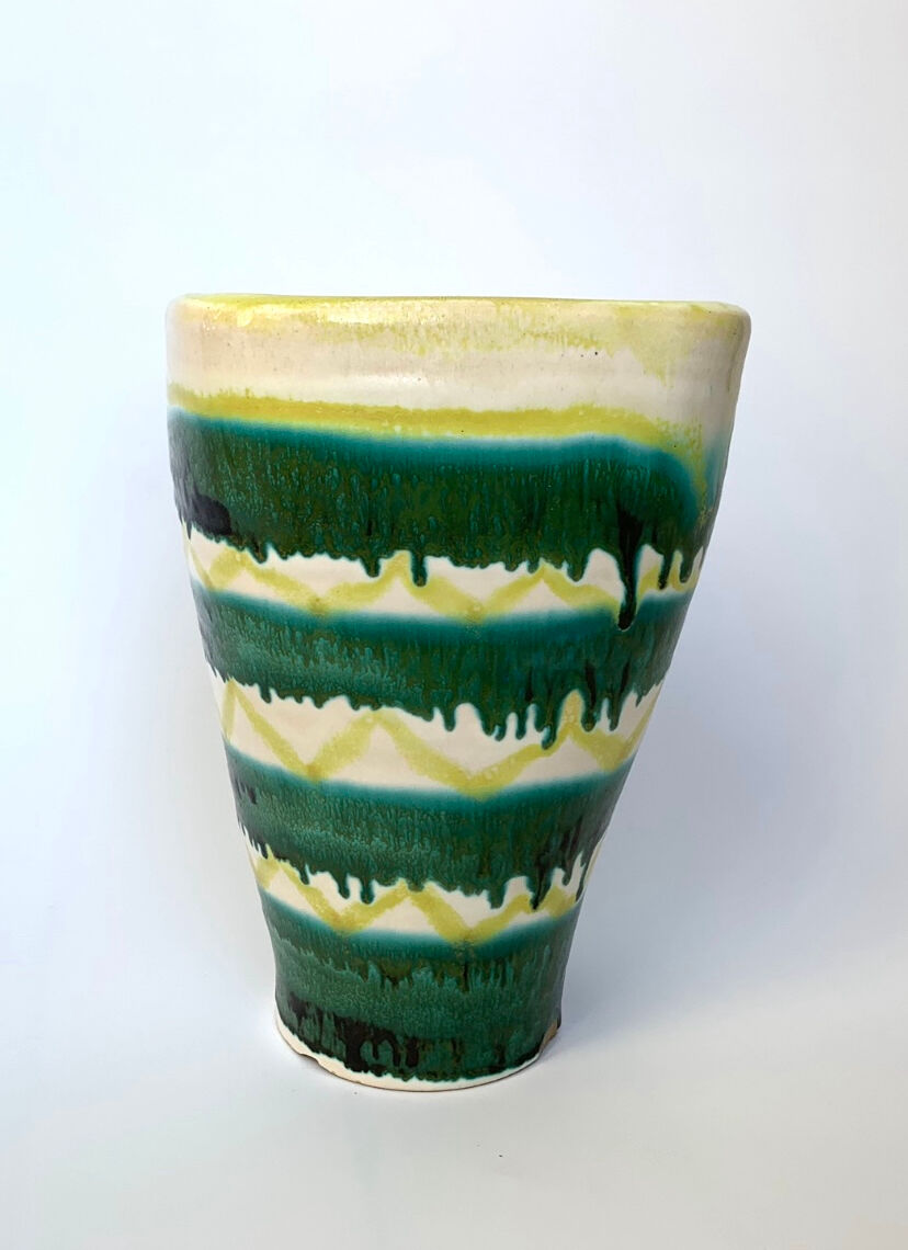 Earthenware vase by Robert Deblander