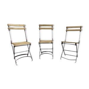Série 3 chaises - pliantes