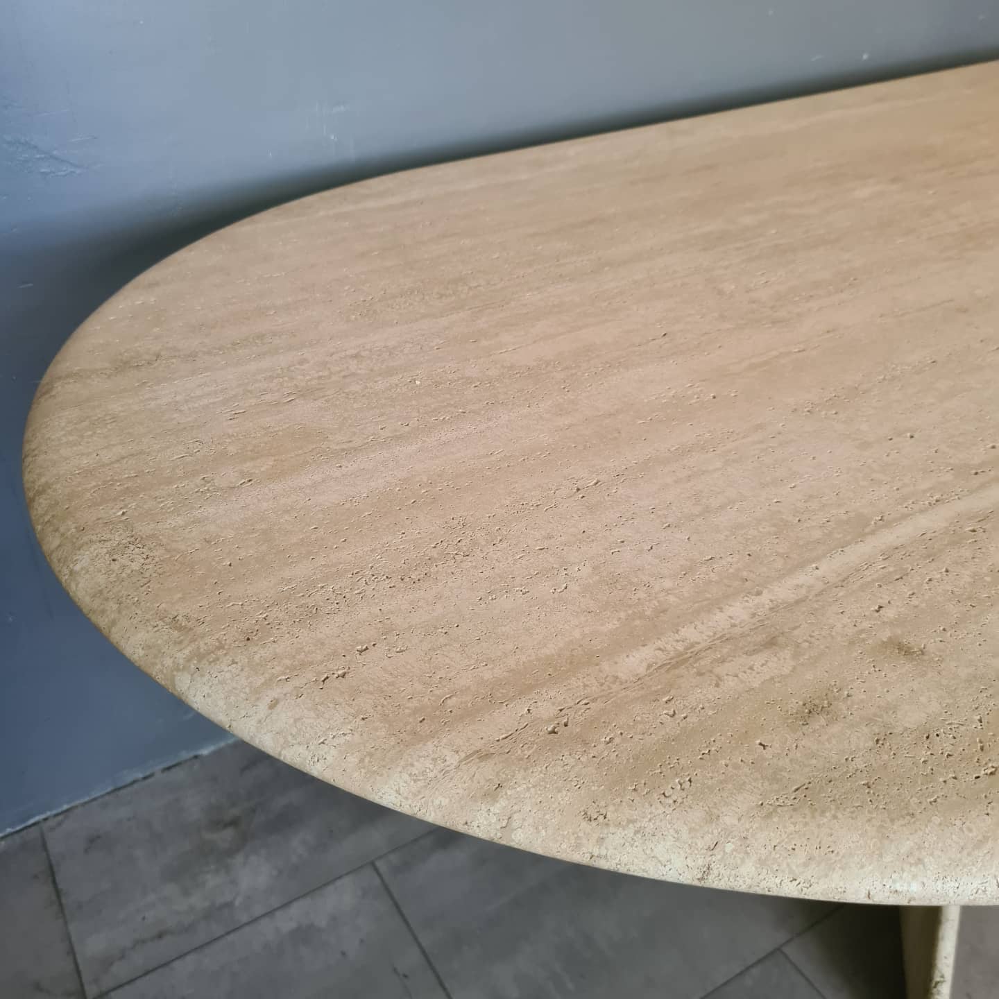 Vintage travertine dining table