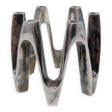 Silvered Metal CandleHolder by Jens Quistgaard, 1970s
