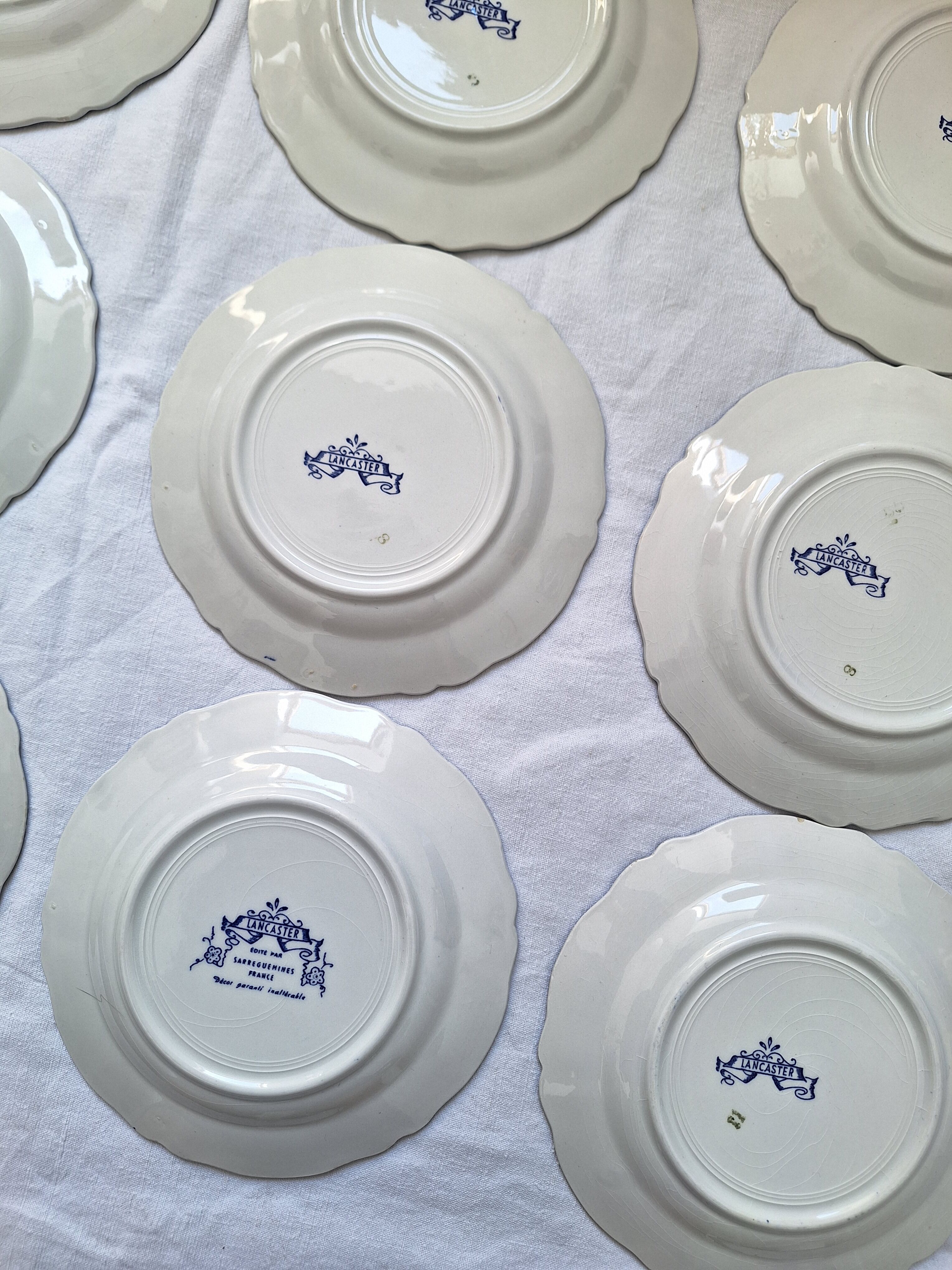 Dessert plates Sarreguemines Lancaster