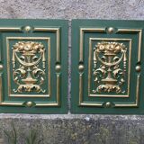 Pair of carved and leaf-gilded wooden panels