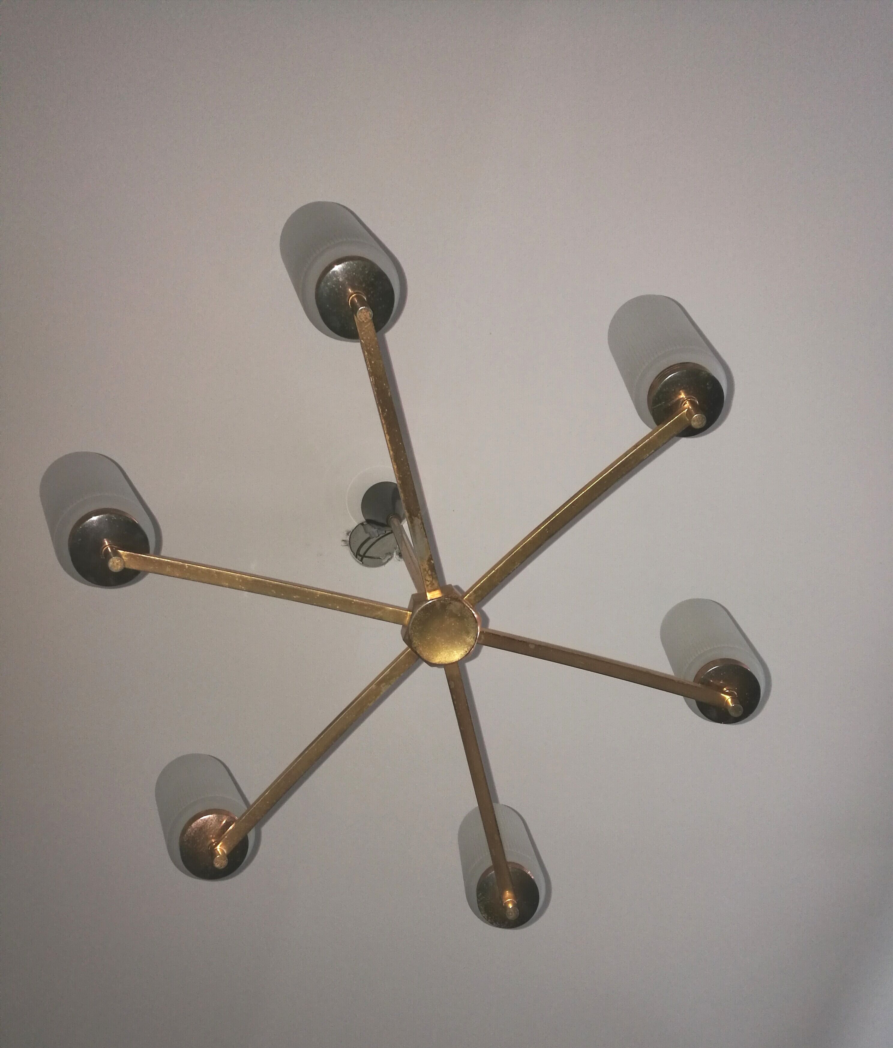 Chandelier vintage 60 opalines