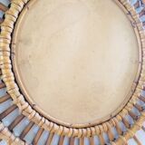 Sun rattan mirror 48x48cm