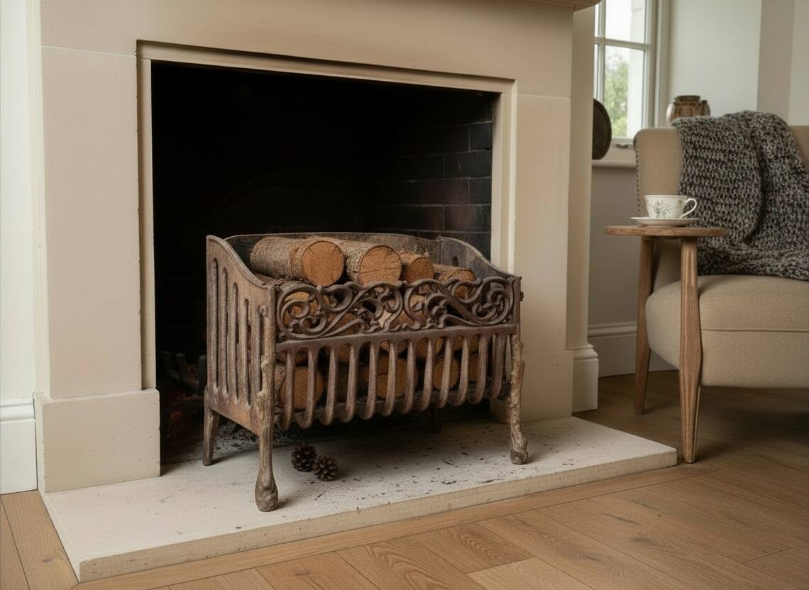 Log holder / Cast iron fire basket