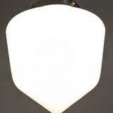 Suspension XL Art déco en opaline blanche, France vers 1920