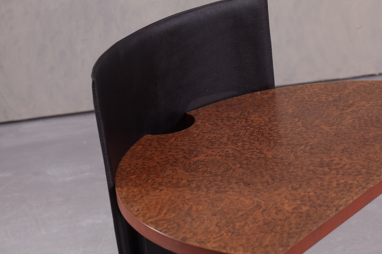 Postmodern small ‘La Vuelta’ desk by Perry King and Santiago Miranda for Akaba, Spain, 1980s