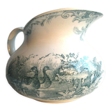Toilet pitcher "chubby" in grey-blue, Les Canards de Sarreguemines