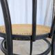 Vintage Thonet Style Dining Chair: Black Bentwood Cane Seat
