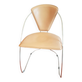 Chrome and leather chair Linda by Arrben