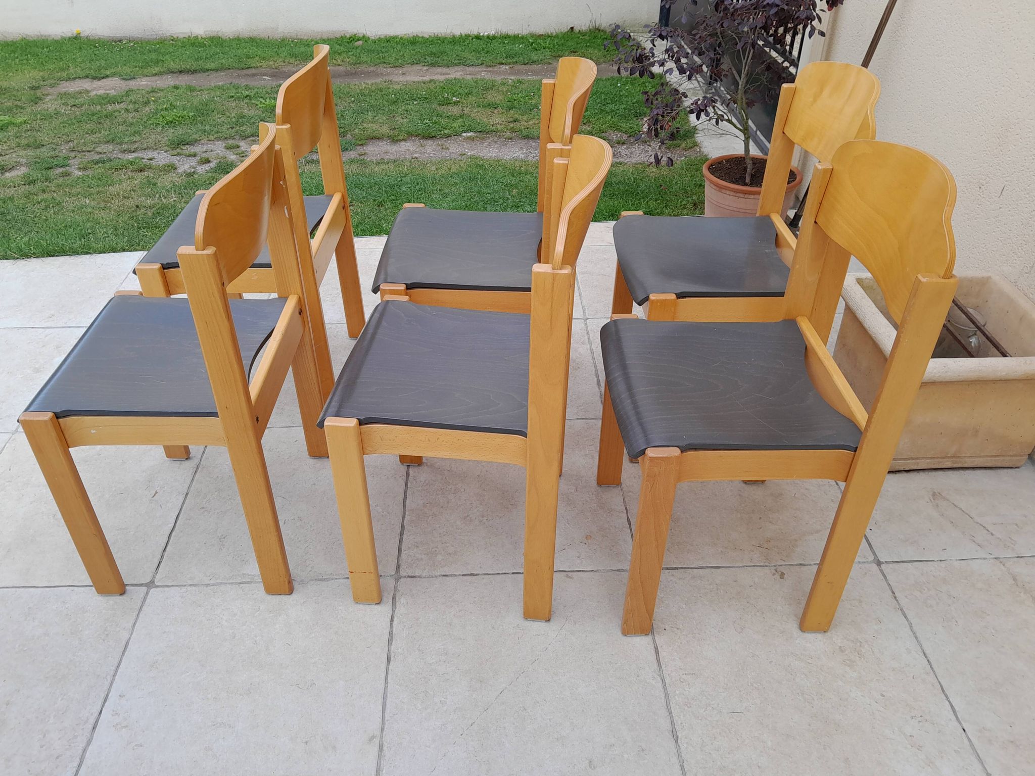 Lot 6 vintage chairs year 80