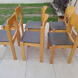 Lot 6 chaises vintage année 80