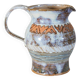 Enameled chamotte stoneware jug by Catherine Allouin