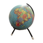 Globe terrestre Taride tripode éclairé années 65