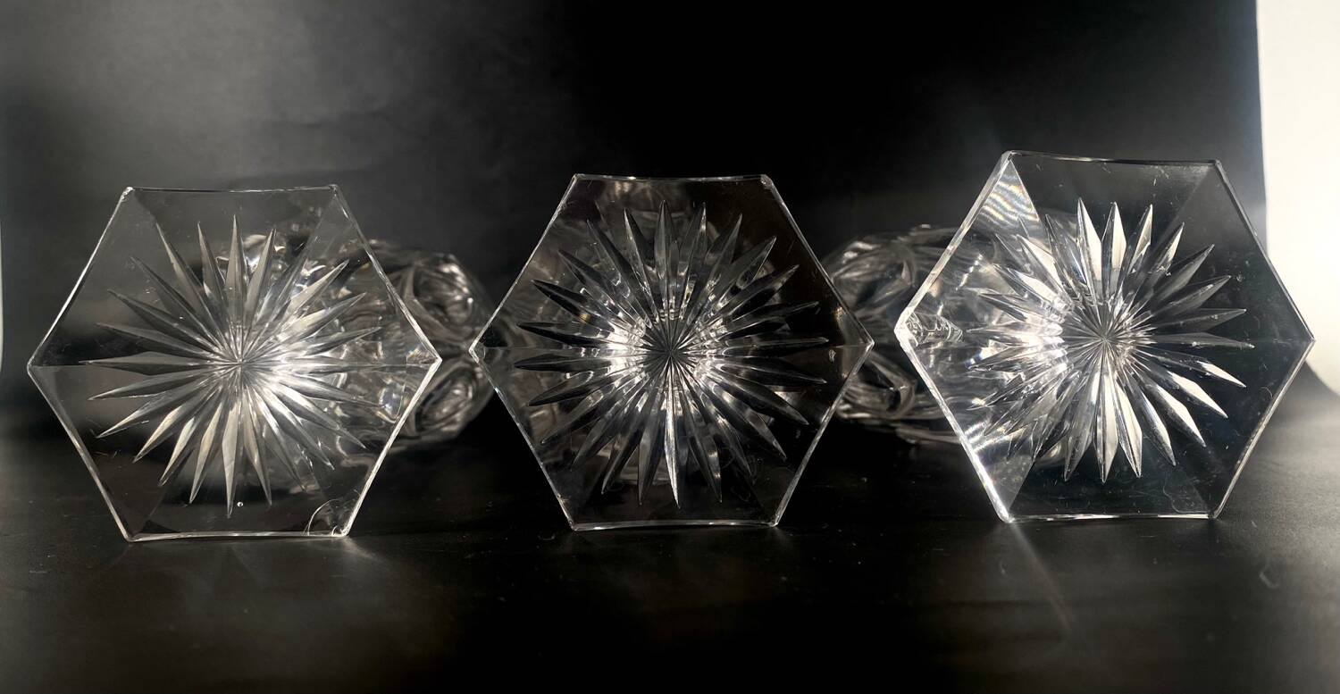 3 baccarat giant glasses 280ml m.à feuilles