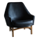 IB Kofod-Larsen leather oak easy chair | OPE Sweden | 1960s