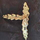 Large bronze door handle with cover plate
