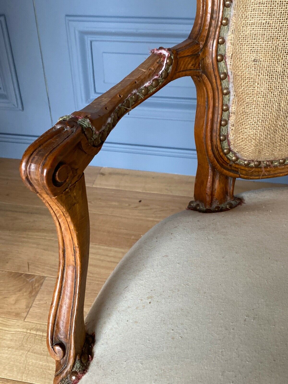 SUITE 4 ARMCHAIRS FRENCH PARIS LOUIS XV ERA STAMP FALCONET