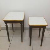 Pull-out tables on marble