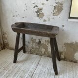 Brutalist solid wood console