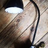 Modernist lamp in black lacquered sheet metal